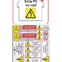PV on Roof and Hazard Labels Pack