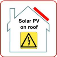 PV on Roof Hazard Labels